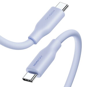NIMASO USB-C & USB-C ケーブル 100W シリコン素材採用 USB PD対応 5A急速充電 USB2.0 タイプc ケーブル iPhone 16/16 Pro/16 Promax/iPad Pro/mini6/MacBook/MacBook Air/MateBook対応 (1m) type-c ケーブル NCA24A1022