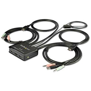 StarTech.com P[ǔ^ 2|[g USB HDMIΉKVMXCb` 4K/60HzΉPCؑ֊ 1.5mP[u 3.5mmI[fBIΉ SV211HDUA4K