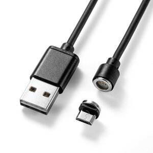 �T�����_�C���N�g microUSB�P�[�u�� 1m ���� �}�O�l�b�g �}���[�d �yQuickCharge�Ή��z�����}���s�v�Ŋy�X�[�d �[�d�E�ʐM 2A�Ή� �u���b�N 500-USB060