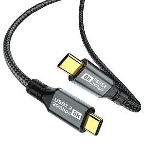Type-C P[u USB-C to USB-C [d yPDΉ 100W}[d/ USB 3.2 Gen2*2W 20Gbpsf[^]z8K/60Hzfo ϋv iC҂ iPhone15/ MacBook Pro/iPad Pro/Xperia/AQUOS^CvCΉ (1m)