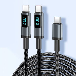 2pcs USB Type C P[u 100W/5A PDΉ Type-C to Type-C }[d o̓XN[\ iC҂ ^Cvc [dP[u iPhone 15/15 Pro/15 Plus/15 Pro Max, MacBook Air/Pro 13'', iPad Mini 6/Pro/Air, SwitchUSB-C@