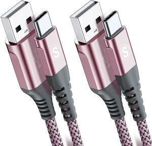 USB Type C ケーブル【3M/2本セット】Sweguard USB-C & USB-A 3.1A USB C ケーブル【QC3.0対応急速充電】タイプc 充電ケーブル iPhone16/iPhone 15 Pro MAX, iPad Pro,Samsung Galaxy S25/S24/S23/S22/S21/S20,Pixel,usb type-c機器と互