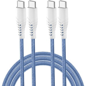 Acbands USB Type C P[u y2{Zbg / 1m+2m / u[z 60W PDΉ ϋvґgP[u USB-C&USB-C Ղ } P[uyXperia/Samsung/Galaxy/Pixel/iphone 15 X}z ^ubg Ή z