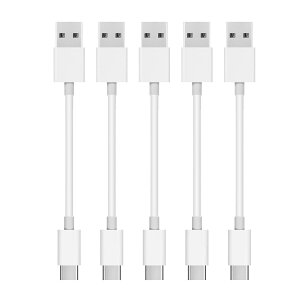 USB Type C ケーブル【0.3m/5本セット】Popolier タイプC (USB A to USB C)ケーブル 高耐久PVC素材 2A 急速充電 高速データ転送スマートフォン、タブレットのタイプc機種に対応【ビデオ出力非対応】