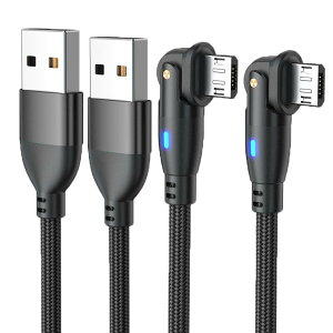 }CNusbP[u l y2{gzʑ} Micro USB P[u QC3.0/2.0Ή ő18W}[d USB2.0f[^] l^ Samsung Galaxy S6 S7/Motorola Moto G5 PlusΉ ubN (0.5m*2)