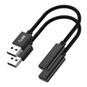 USB ^CvC ϊP[u ϊA_v^ IXXR[h f[^] 3A}[d iC҂ ϋv Surface PRO LTE Windows10 Ipad Mac Book ProȂǑΉ ubN Type-C 2{ 15cm USB3.2 to typec ő