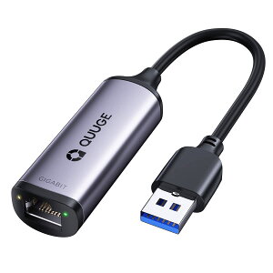 QUUGE LLANA_v^[ USB LAN ϊA_v^[ 1GbeʐM USB3.0 to RJ45 ϊ ꔭF A~Ok Switch LLAN C[TlbgA_v^ USB3.0 1000/100/10Mbps LANP[u USB ϊ MKrbg Windows/Linu