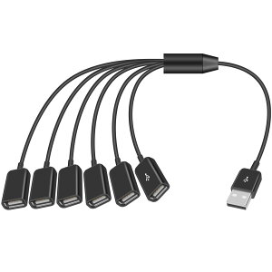 Duttek USB P[u USB2.0 Xvb^[ Y^P[uA6 in 1 USB2.0 Type A 1 IX 6 X Y Xvb^[GNXeV[dP[uA`bv𓋍ڂĂAf[^