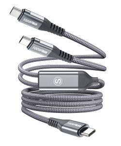 USB Type C P[uy1.3M/1{Zbg 2-in-1 PD 100W zsweguard USB C to USB C P[u }[d USB 2.0P[u  2䓯[d P[u iPhone16/iPhone15 Pro Max Plus,iPad Pro/Air/,MacBook,Samsung Galaxy S24/S23,PixelT