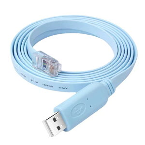 SH-RJ45�iCONSOLE�j���[�^�[�X�C�b�`�p��CH340C�`�b�v�������USB-�R���\�[���P�[�u�� 5.9FT /1.8M�i���C�g�u���[�j [���s�A���i]