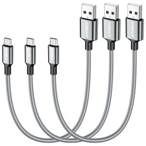 SUNGUY Micro USBP[u 0.3M y3{gz }CNusbP[u AhCh Micro-B QC3.0/2.0 2.4A}[d USB2.0f[^] ϋviC Galaxy S7/S6/S4AMotorola Moto G4/G5S/E4ALG V10/G4/Stylo 3 PlusȂǃ}CN