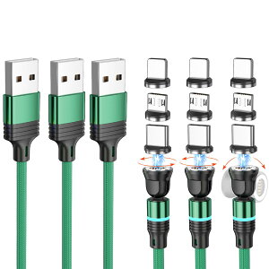 }Olbg [dP[u 3-in-1 USBP[u y3{Zbgz360x+180x]  C ho E Cg }CNUSB Type-C RlN^ ^Cvc Micro USB Cable (3m*3)