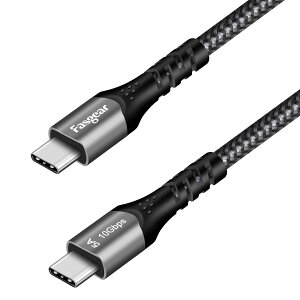 Fasgear USB C - Type CP[uAUSB 3.1 Type C Gen 2}[dP[uA100Wd͋A10Gbpsf[^]A4K@60HzrfIóAType-CfoCXOculus QuestΉ (1.8mAubN)