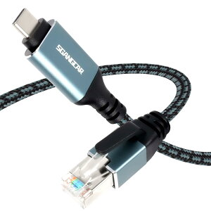 SGANGCAR USB C to lanケーブル タイプC to lanケーブル、USB C to RJ45ケーブル、Thunderbolt 3/4と互換性あり、スマートフォン、ラップトップ、PC、スイッチ、ルーター、モデム対応 (5m)