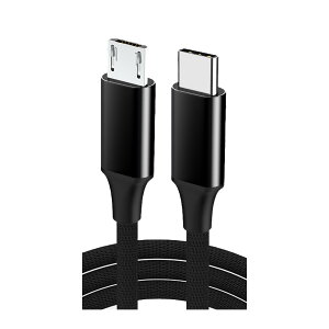 ?USB C to Micro USBP[uAUSB 2.0f[^] ő480Mbps AndroidX}z Ȃǂ Ȃ Ή ubNi0.5mj