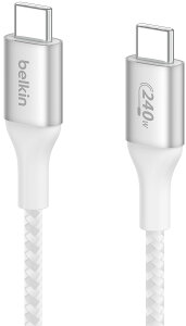 Belkin USB-C to C ґgP[u 240WΉ }[d PD3.1Ή ϋv USB-IFF Q[~OPC/MacBook Pro/MacBook Air/iPad Pro/Surface Pro/Galaxy S22/Android^ubgΉ 2[g zCg CAB015bt2MWH