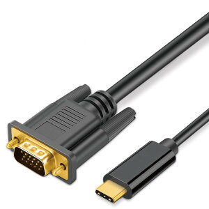ECOTECT USB C - VGA P[u 0.7m 70cm Type C Thunderbolt - VGAA_v^[ Ro[^[ R[h ^Cv C  VGA g~[fBXvC j^[XN[ ^Cv C  VGA 15s ϊ _v^ 1980×1080P Mac