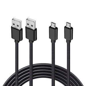 PS4 �R���g���[���[ �p microUSB�[�d/�f�[�^�P�[�u�� (2�{, 1m) Suptopwxm Xbox One �v���X�e4 slim/PS4 Pro���Ή� �}�C�N��usb �}���[�d �R�[�h