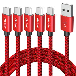 USB Type C/^Cvc P[uy1.8M 5{zCLEEFUN USB C P[u }[d QC3.0Ή R[h c ϋv fh~iC iPhone15 iPhone15 ProAGalaxy S10 S9 A22 A21 A20 NoteAXperiaASwitchȂǂType-C@
