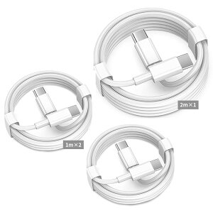 y2023ŐV^z^Cvc P[u USB Type C 100W 5A PD QC 4.0Ή }[d f[^] USB C [dP[u iPhone15V[Y (i3 {Zbg 1M x 2/2M x 1j)