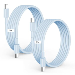 USB C P[u  2M+2M PDΉ 60W}[d ܂ȂP[u USB-C & USB-C P[u f[^] ϋv fh~ fo͕s Type C to Type C P[u for iPhone 16/15 Pro/Plus/Pro MaxAMacBook Pro/AirAiPad