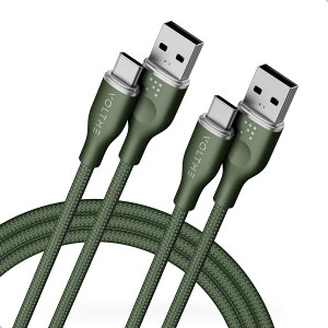 �y2�{�Z�b�g�zVOLTME USB Type C �P�[�u�� ���ϋv�i�C���� USB-C 2.0 �P�[�u�� Quick Charge 3.0/2.0�Ή� 56K���W�X�^���� �f�[�^�]�� �}���[�d �^�C�vc �P�[�u�� Xperia XZ XZ2�A S9 S8�ALG G5 G6 V20���Ή� �O���[