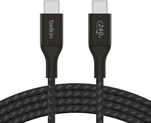 Belkin USB-C to C ґgP[u 240WΉ }[d PD3.1Ή ϋv USB-IFF Q[~OPC/MacBook Pro/MacBook Air/iPad Pro/Surface Pro/Galaxy S22/Android^ubgΉ 2[g ubN CAB015bt2MBK