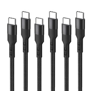 USB C ケーブル 1.5m (3本セット) Popolier 【USB PD対応/ 60W/3A 急速充電】Type C (USB C to USB C) ケーブル 高耐久ナイロン スマートフォン、タブレット、ノートパソコンのタイプc機種に対応【ビデオ出
