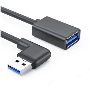 KKM-ラブショー【JCT請求書発行可能】USB 3.0 L型 上下左右90°方向変換ケーブル タイプAオス- タイプAメス 超高速 5Gbpsのデータ転送同期リード USB 3.0 延長ケーブル (0.3m 右向)