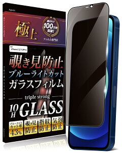 Agrado �`�����h�~ iPhone12 iPhone12Pro �p �K���X�t�B���� �S�ʕی� ��phone12 pro 10H �ی�t�B���� �u���[���C�g�J�b�g �t�B����