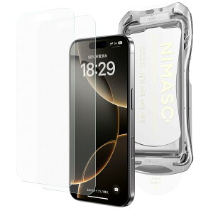 NIMASO A`OA iPhone 16 Pro p KXtB Sʕی ˖h~ Ȃ wh~ o TT Q[tB یtB KX 2Zbg ACtH16vi6.3C`