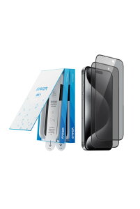 Anker Easy Fit �K���X�t�B�����L�b�g (�̂������h�~, for iPhone 16 Pro Max) 2���Z�b�g �ی�t�B���� �v���C�o�V�[ �S�ʕی� �����ی� ����/�C�A�Ȃ� �w��h�~ ���X���[�Y �ČRMIL�K�i �ϏՌ� ���ϋv��