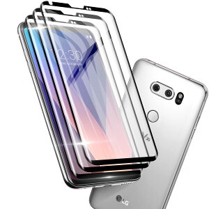 �y3���Z�b�g�zLG V30+ �t�B����/au isai V30+ LGV35 / docomo V30+ L-01K/JOJO L-02K/LG V30 Plus �K���X�t�B���� �\�ʍd�x 9H�y���{���Ɏq�f�ލ̗p�z3D Touch�Ή� �t�B�����ϏՌ��t���ی� �ϋv�� �t���ی�t�B����