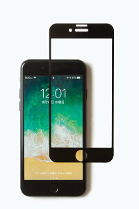 �yROOT CO.�z[iPhone 8/7��p]GRAVITY �t����ʕی�K���X�t�B���� Tempered Glass Film (�u���b�N)