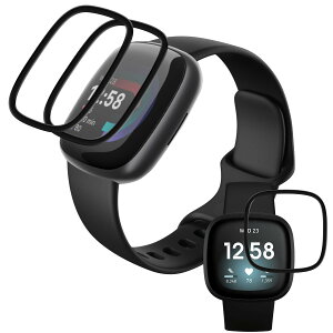 Ή Fitbit Versa 3 / Fitbit Sense tB y3Zbg Sʕیz PET Yf@ 3DȖ fitbit versa3 tیtB  ߗ h~ LYC@\ z wh~ CA[ ^