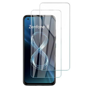 2���Z�b�g �Ή� ASUS ZenFone 8 �K���X�t�B���� �����K���X �t�� �ی�t�B���� ZS590KS �d�x9 H �ϏՌ� ��U�h�~ �\��t���ȒP �����z�� �C�A�[�� (ASUS ZenFone 8)