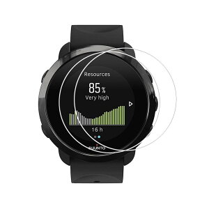 Zshion Suunto 3 Fitness �K���X�t�B���� �����K���X �t���ی�t�B���� �����ߗ� �C�A�[�� �w��h�~ �d�x9H (������) �y2 ���p�b�N�z