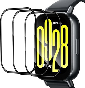 Gosento For Redmi Watch 5 Lite �t�B���� �y3���Z�b�g�zPMMA+PC���f�� For Redmi Watch5 Lite �S�ʕی�t�B���� ��U�h�~ �C�A�h�~ Redmi Watch5 Lite �Ή� (�u���b�N)