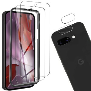 Ή Google Pixel 9A KXtB 2 + Ή Google Pixel 9A YیtB 2 Ή Google Pixel 9A p̃tB tیtB Sʕی ϏՌ ɔ CA[ wh~yYیtB