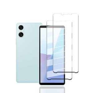 For Xperia 10 VI SO-52E SOG14 用の2枚 ガラスフィルム 【日本旭硝子 硬度9H】 フィルム 強化ガラス 液晶 保護フィルム 3D Touch対応 、気泡ゼロ 、厚さ0.26mm超薄型 2.5D ラウンドエッジ加工 、无气泡0防