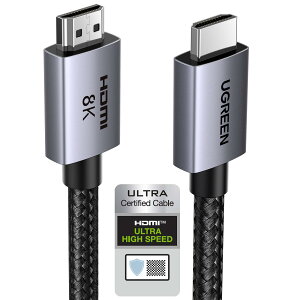 UGREEN 8K 60Hz HDMI P[u HDMI2.1 Ultra High Speed F؎擾  48Gbps 10K 8K 4K UHD Dynamic HDR eARC 3D C[TlbgΉ A~ƃiC҂ݑf 2M