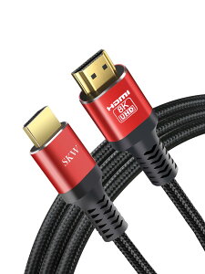 SKW HDMI �P�[�u�� 48Gbps������ HDMI 2.1 �P�[�u�� 8K@60Hz/4K@120Hz/2K@144Hz�Ή� PlayStation/Xbox/Switch/PC/TV���K�p HDMI �P�[�u�� 2M