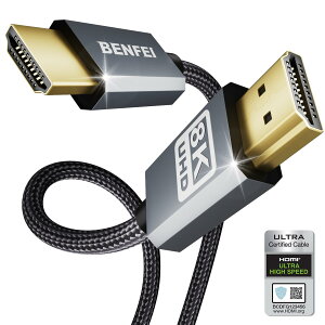 BENFEI 8K HDMI - HDMI�P�[�u�� 1.8M�A�F�蒴����HDMI�P�[�u�� 4K@240Hz 8K@60Hz HDMI 2.1 48Gbps �A���~�V�F���i�C�����ґg
