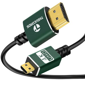 Thsucords _炩 HDMI }CN^CvDIX to HDMI ^CvAIX P[u 0.3M. ^EgX&tLVu Micro HDMI 3D/4K@60Hz/18gbps/1080P GoPro/fWJ/ANVJȂǂ Ki