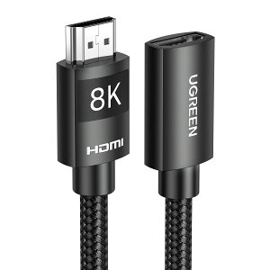 UGREEN 8K HDMIP[u HDMI2.1 R[h 48Gbps 2.1 P[u 8K@60Hz 4K@120Hz 3D HDR eARCT|[g MacBook Pro2021/TV Stick/Xbox/PS5/HDTV/PCɑΉ IX-X 0.5M