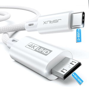 JSAUX USB C - Mini HDMIP[u 10tB[g (HDMIł͂܂)Am[gp\R|[^uj^[P[uA4KR[h (4K@30Hz/2K@60Hz/1080P)A|[^uj^[AX`[fbLAm[