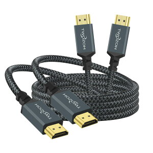 Twozoh 4K HDMIケーブル 0.3M 2本パック ナイロン編組HDMI-HDMIコード 18Gbps 3D/4K@60Hz/ 2160P/1080P対応