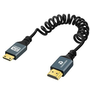 Thsucords 8K Mini HDMI to HDMI RCP[u A^HDMI to Mini HDMI IX-IX XpCR[h 8K@60Hz 4K@120Hz 48Gbps Nikon/Canon DSLRAJR[_[Am[gp\RA^ubgɑΉ (90cm)