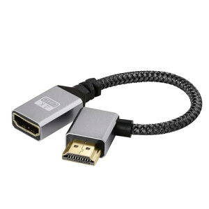 KKM-ラブショー0.15m 0.3m 0.5m短いHDMI ケーブル,4k /1080PHDMI 延長ケーブル, HDMI 1.4オス-メス 90度L字型左右向きHDMI 延長ケーブル 高速HDMI変換4K 60Hz HDMI 1.4ケーブル (4K左L,メス-オス., 0.15m)