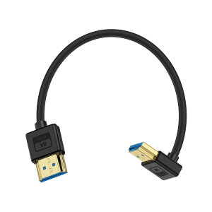 Poyiccot 8K HDMI ケーブル L型、 48Gbps 極薄 柔らかい HDMI ケーブル 短い、下向き L字型 2.1 規格 0.3m 変換 延長アダプタ 8K@60Hz 4K@120Hz/144Hz, 2160P, 1080Pなどに対応PS5/TV/XBox 用